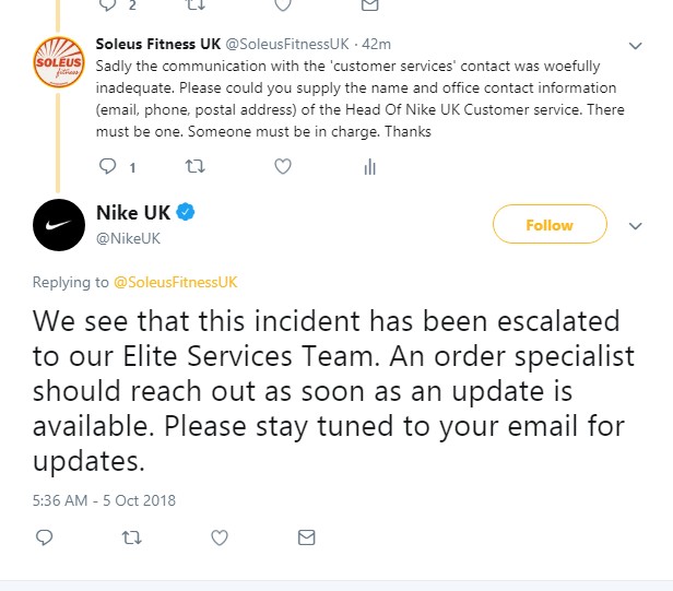 nike customer service email uk 